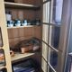 Painted wooden bookshelf