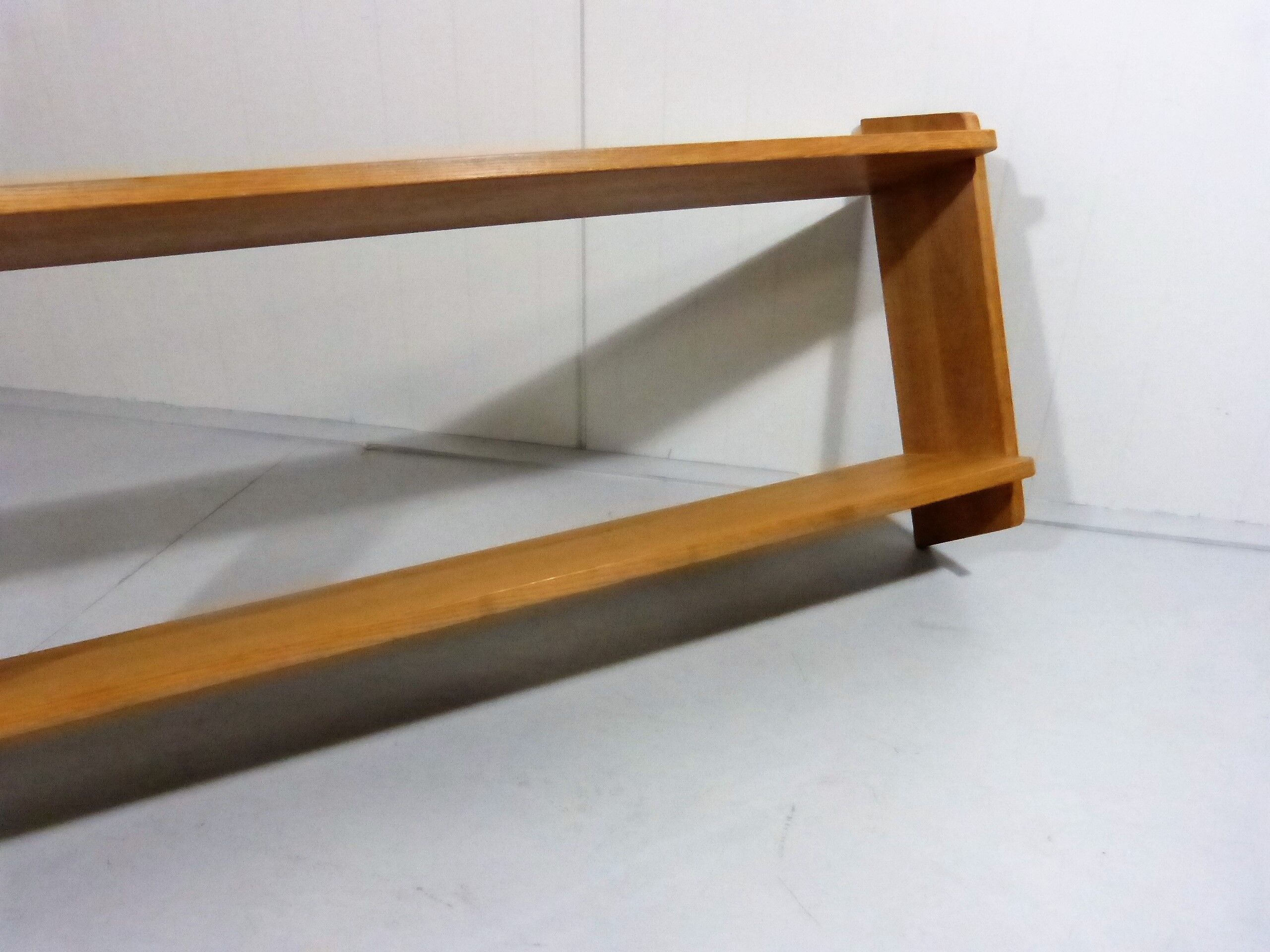 Beech wooden wall rack / book shelf, 1960’s