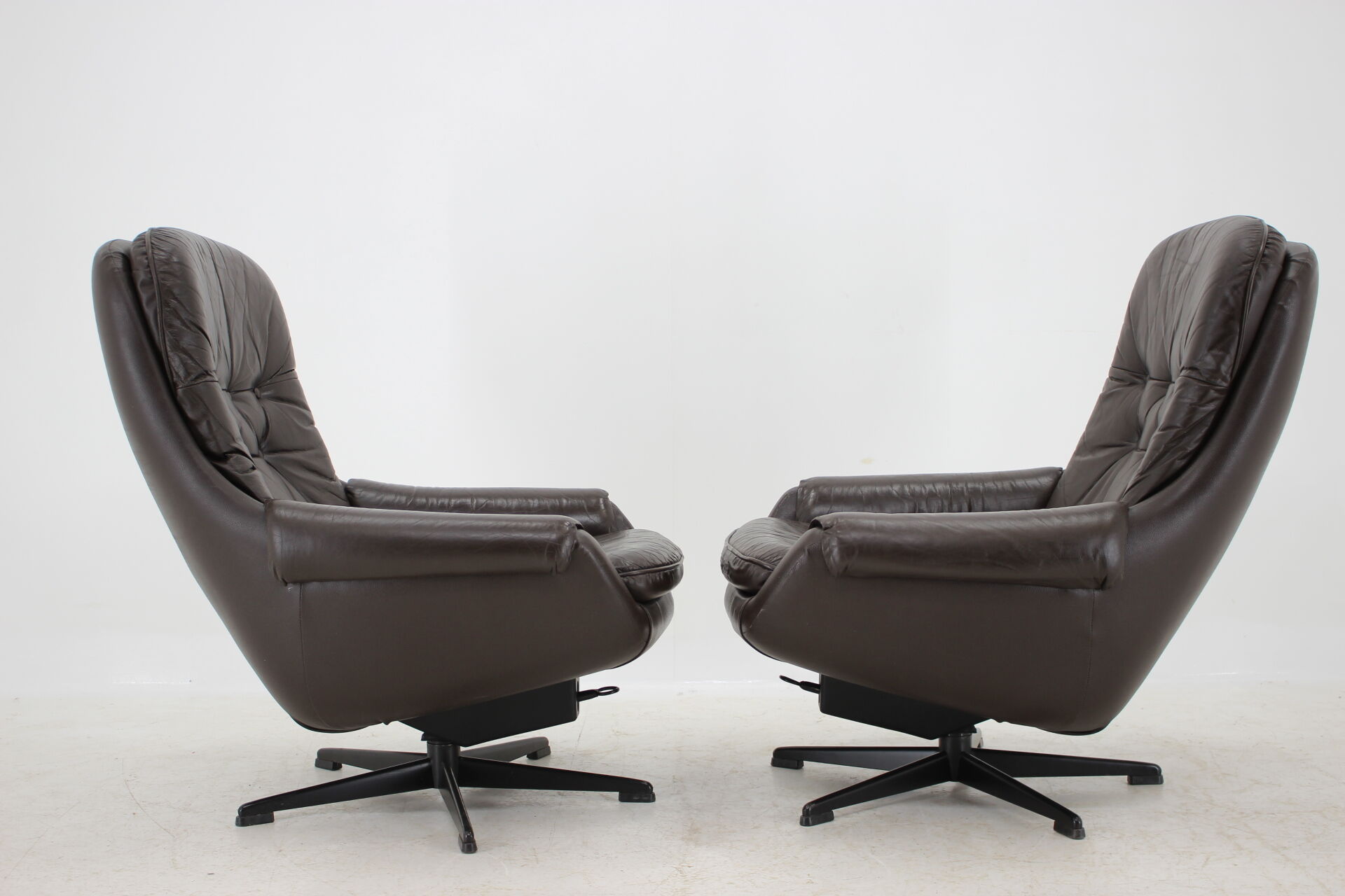 Scandinavian leather armchairs by Peem, 1970