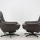 Scandinavian leather armchairs by Peem, 1970