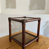 Vintage rattan side table