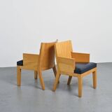 Pair of Stall armchairs by Christian Liaigre, circa 1990
