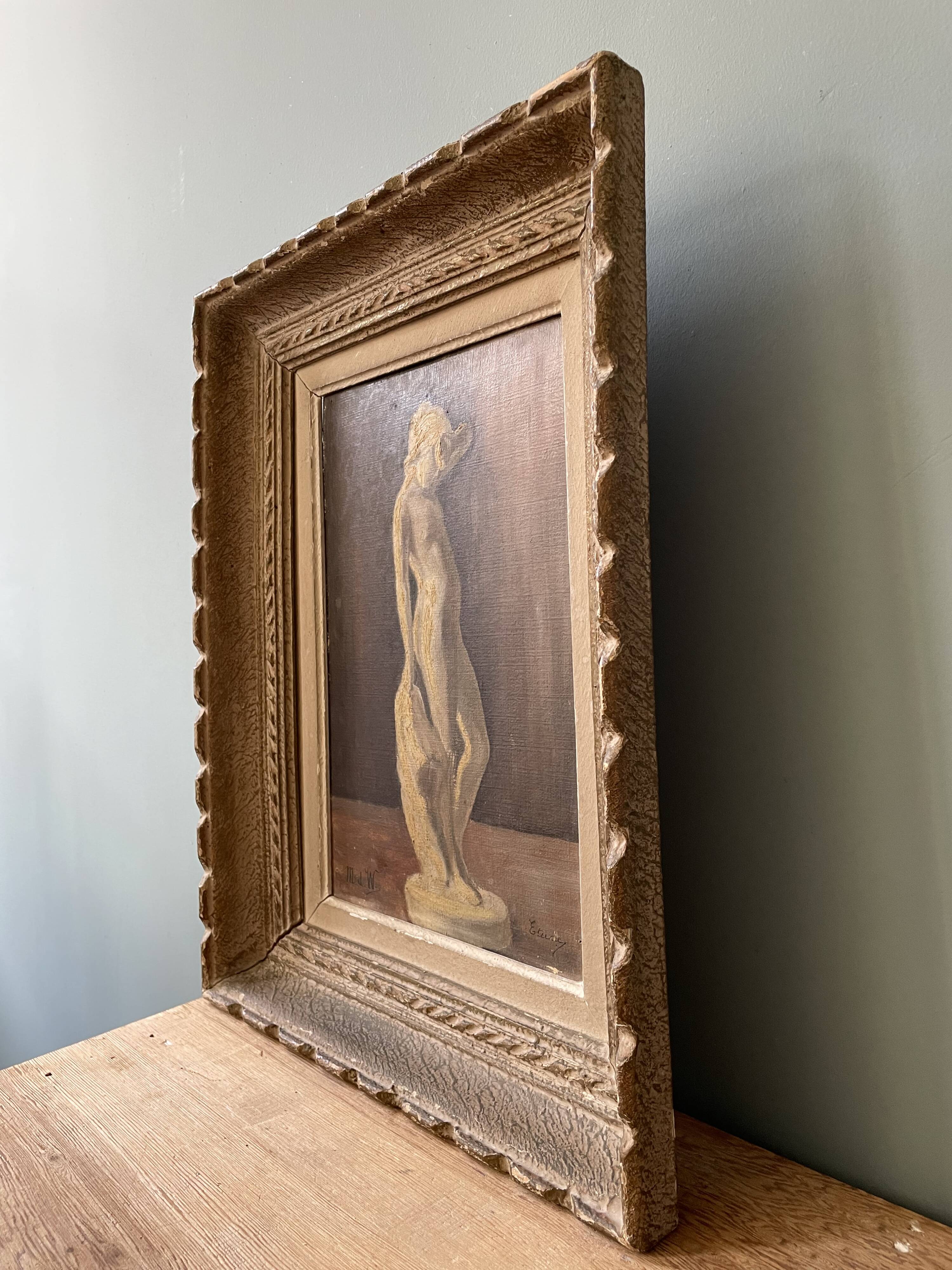 Old painting: study by Martin de Waelhem of 1921