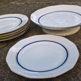 Massé Surget porcelain plates and dessert dish