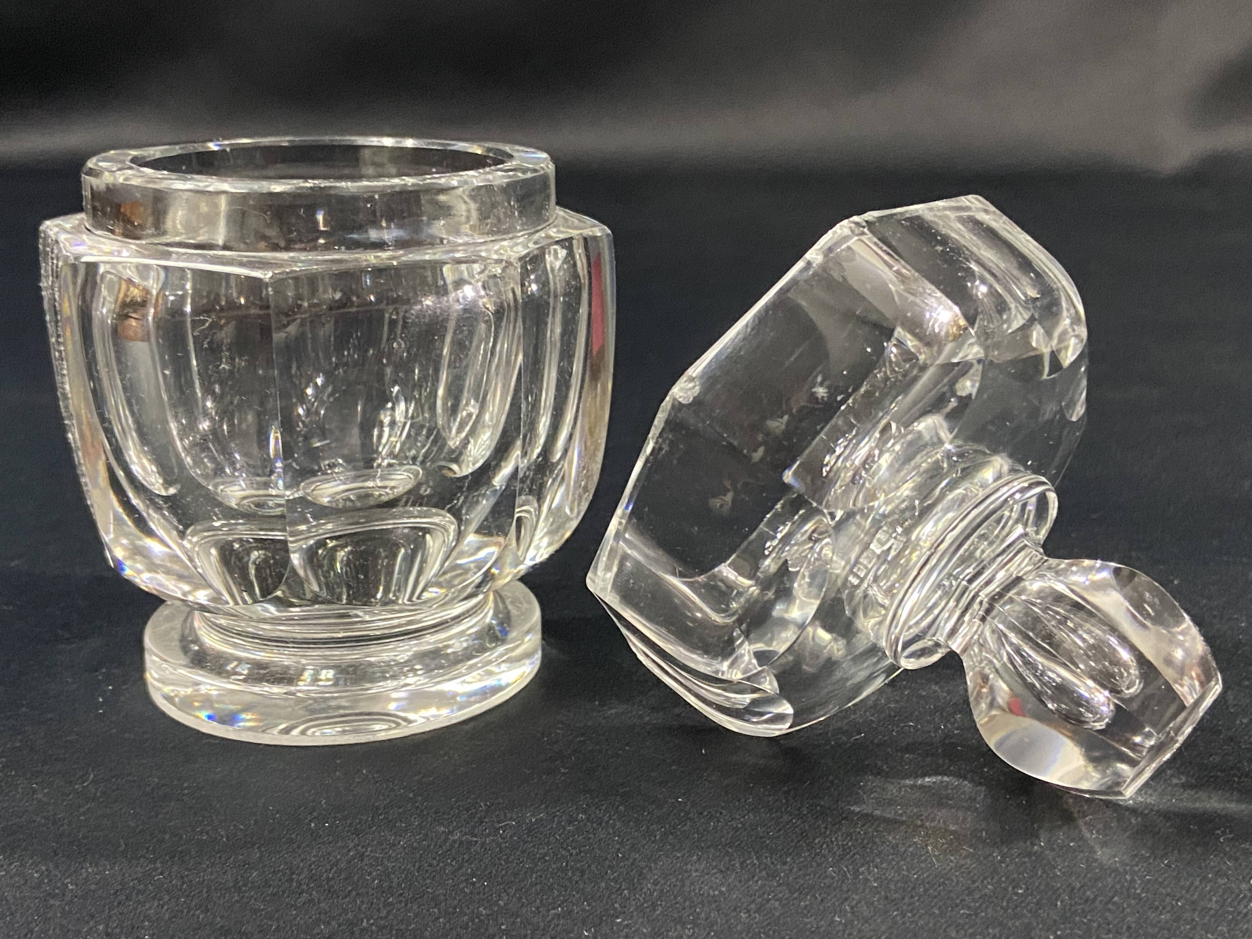 Baccarat crystal covered pot, Malmaison model