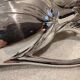 Silver metal jug in Art Nouveau style by the silversmith Gallia, height 26.2 cm.