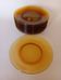 12 assiettes plates Vereco ambre