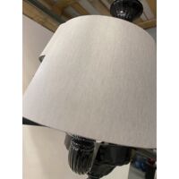 Contemporary Venetian Black Murano Glass Chandelier With Grey Shades