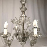 Murano glass chandelier with four arms of light, late nineteenth century