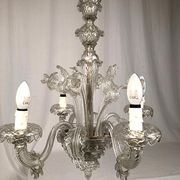 Murano glass chandelier with four light arms, late 19th century.