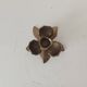 Vintage flower candlestick in solid gold brass