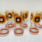 Vintage orange ade glasses 1970