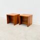 Pair of Maison Regain bedside tables in solid elm, France 1970