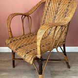 Vintage rattan armchair