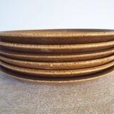 6 Longchamp stoneware dessert plates