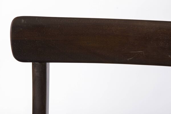 Chaise de salle à manger Ole Wanscher pour Poul Jeppesen   Acajou danois du milieu du siècle