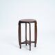 Amsterdam school art deco round sidetable in oak, 1930s