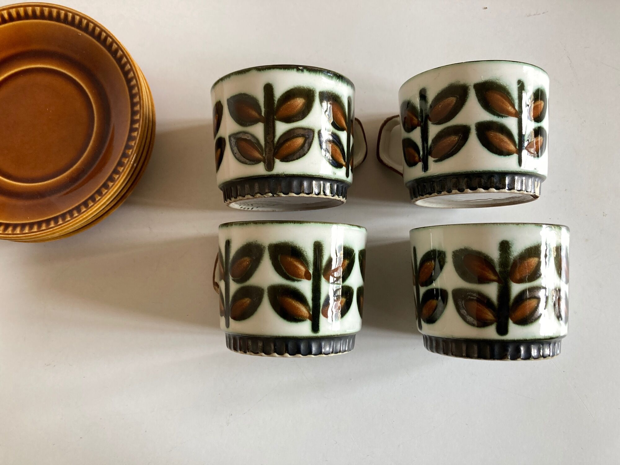 Set of 4 cups of rambouillet 1960 lunches from Boch Belgium