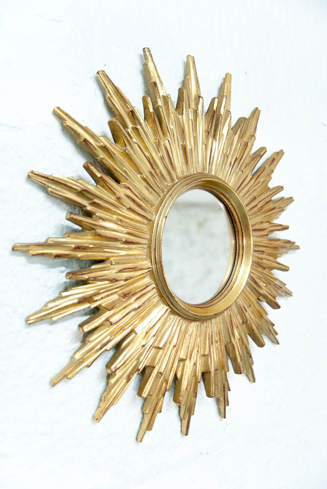 Mirror golden sun 48x48cm