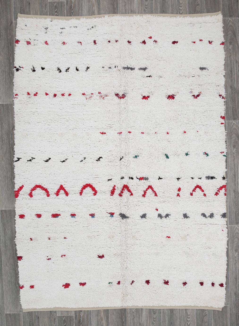 6x9 Off White Contemporary Vintage Rug, 198x277Cm
