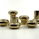 6 small brass candlesticks • Landskrona Mässing • Sweden • Circa 1978