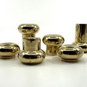 6 small brass candlesticks • Landskrona Mässing • Sweden • Circa 1978