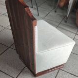 Charming period heater of the decorative arts in solid walnut