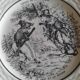 Six plates for dessert Fables de la Fontaine Digoin Sarreguemines