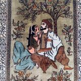Handmade Persian Tabriz Silk Rug 92x61cm