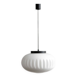 Lampe à Suspension Vintage Tchécoslovaque en Verre Blanc par Osvětlovací Sklo, 1070