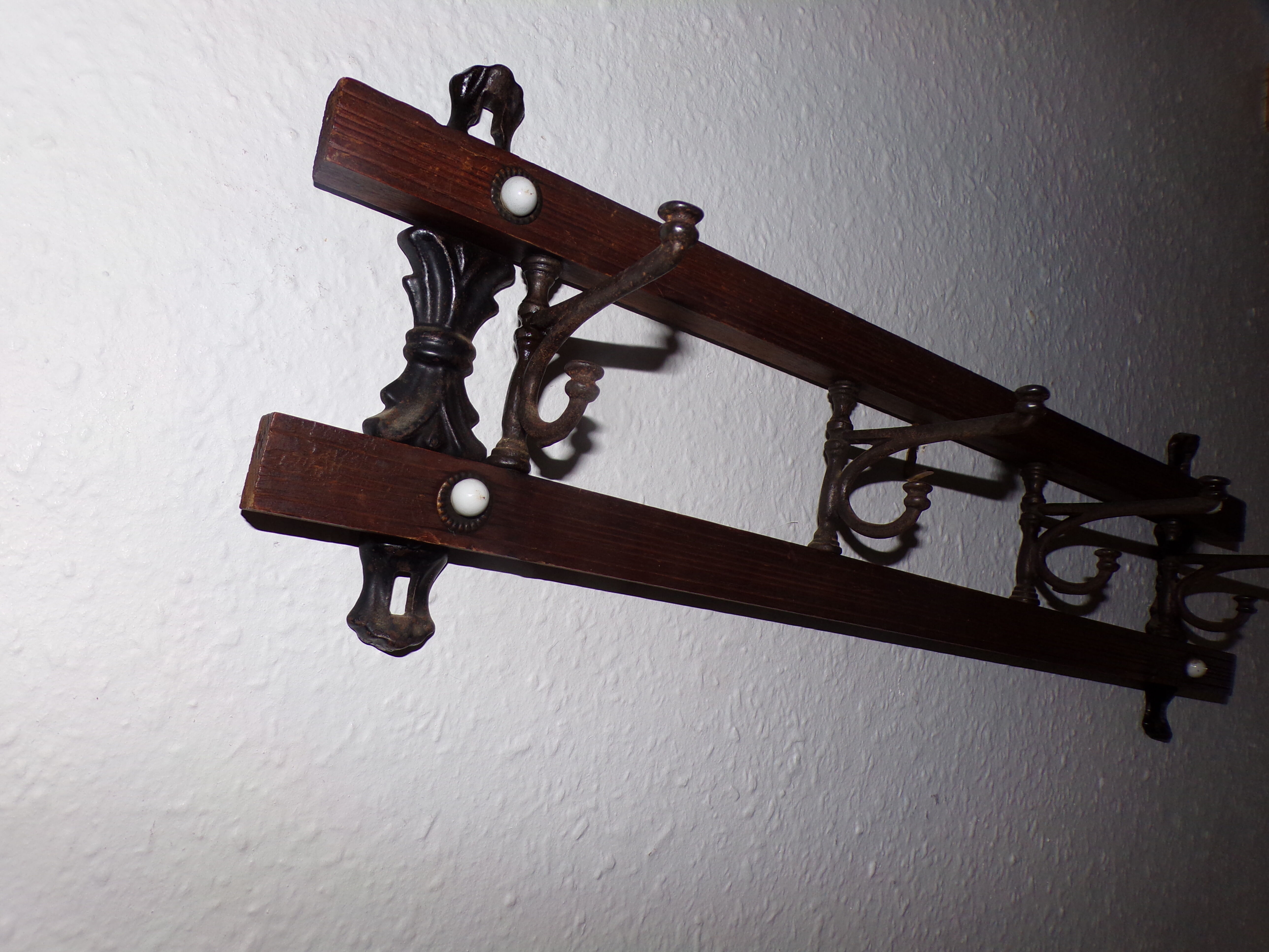 Wall coat rack hooks art deco 1930