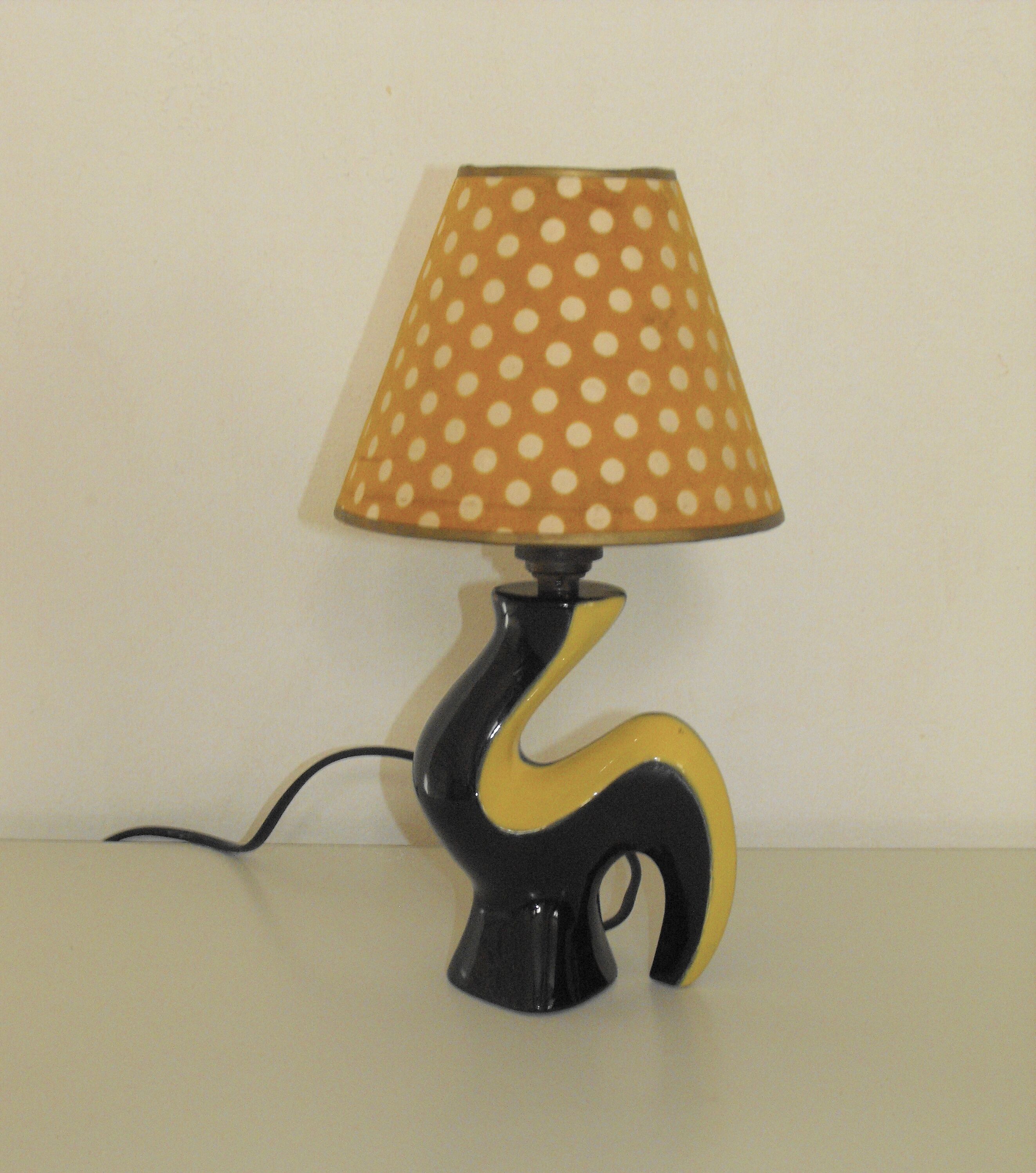 Ceramic Casserole lamp from the 60