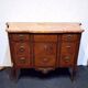 Curved marquetry commode – Marble top – Transitional style