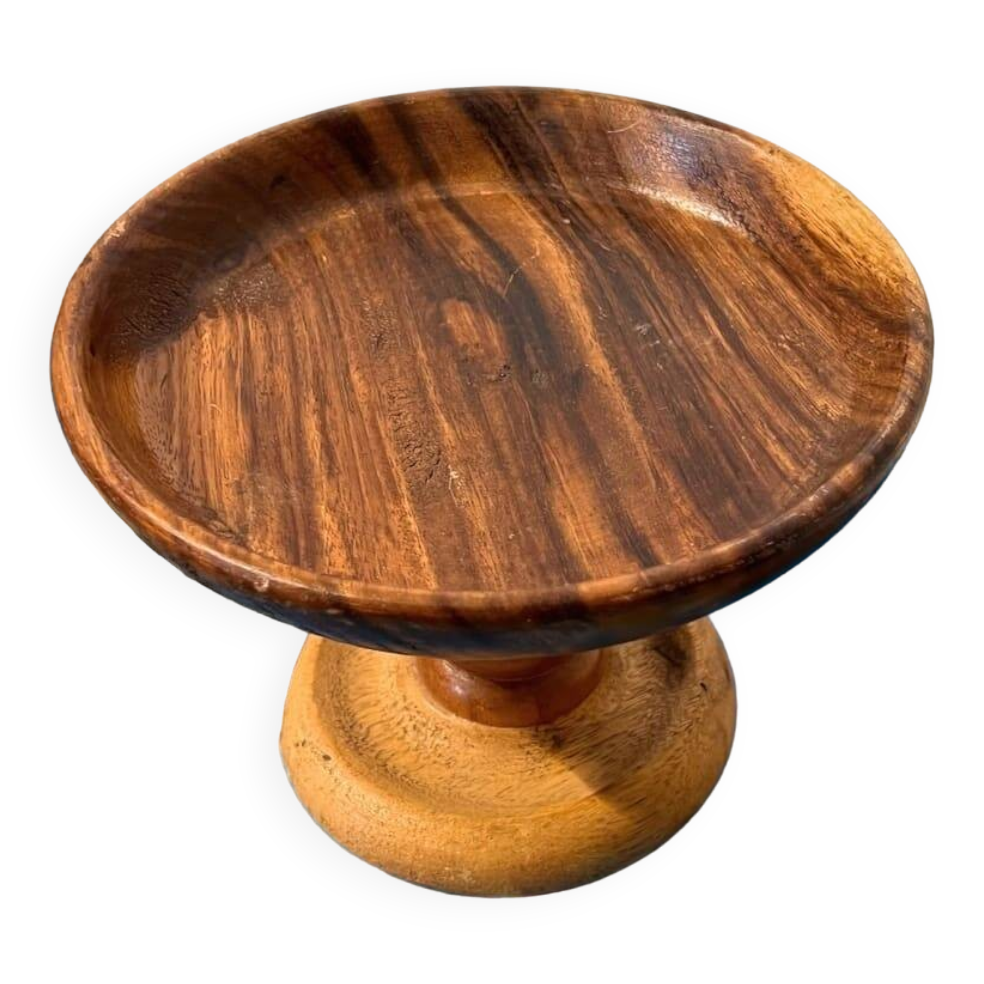 Standing wooden bowl