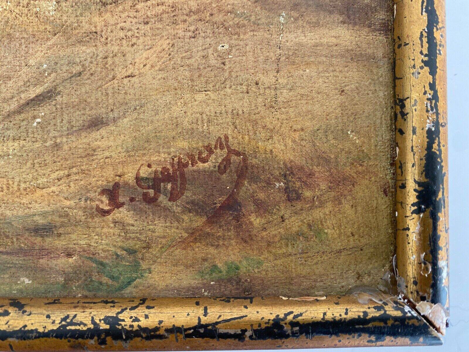 Oil on canvas by Geffroy women at the harvest early 20th century