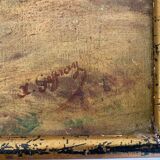 Oil on canvas by Geffroy women at the harvest early 20th century