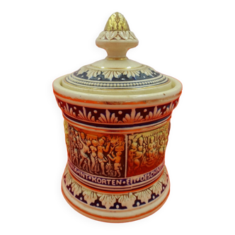 Snuffbox ceramic tobacco pot stoneware Germany