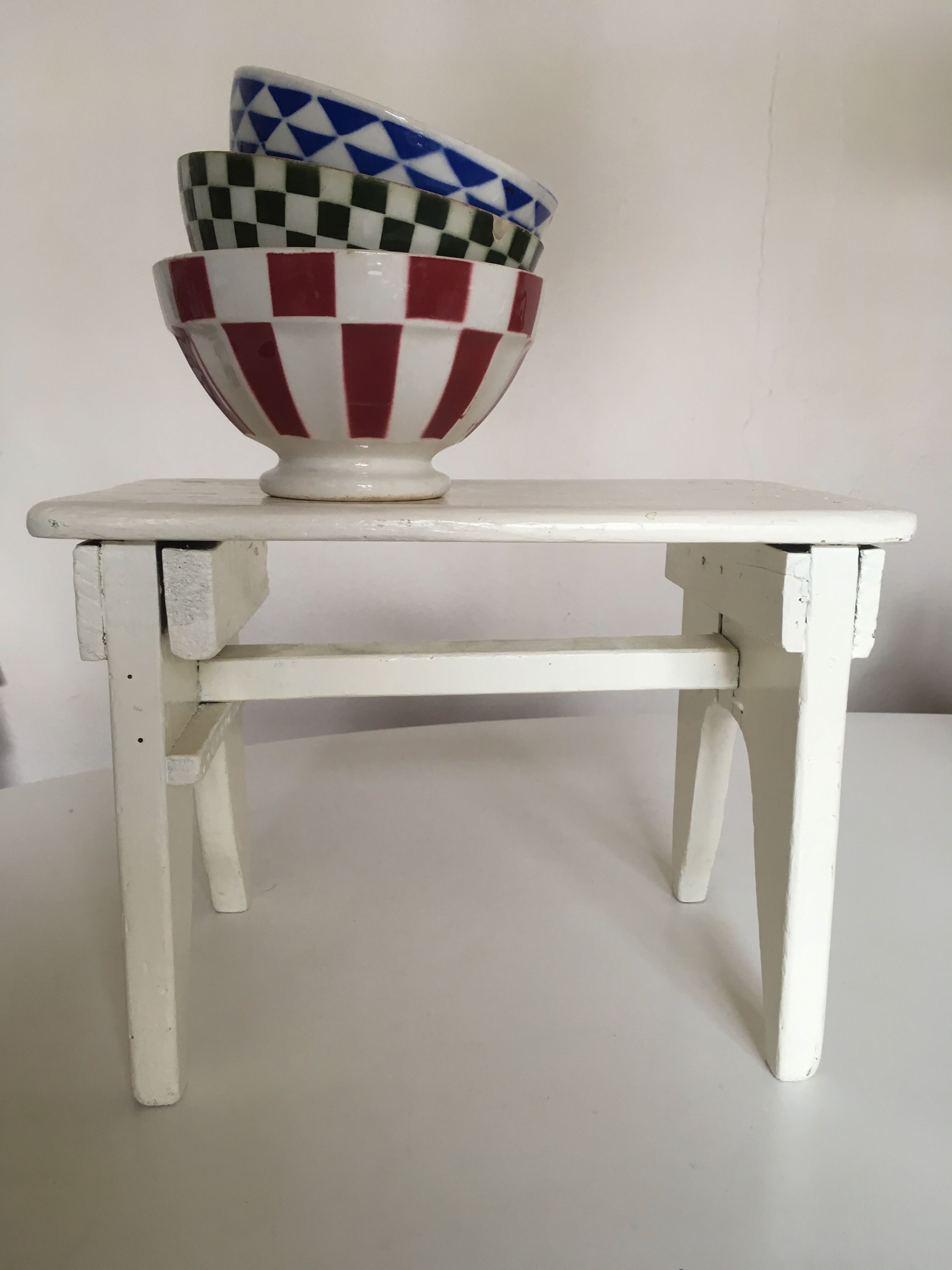 Set de 3 bols de faience terre de fer début 20