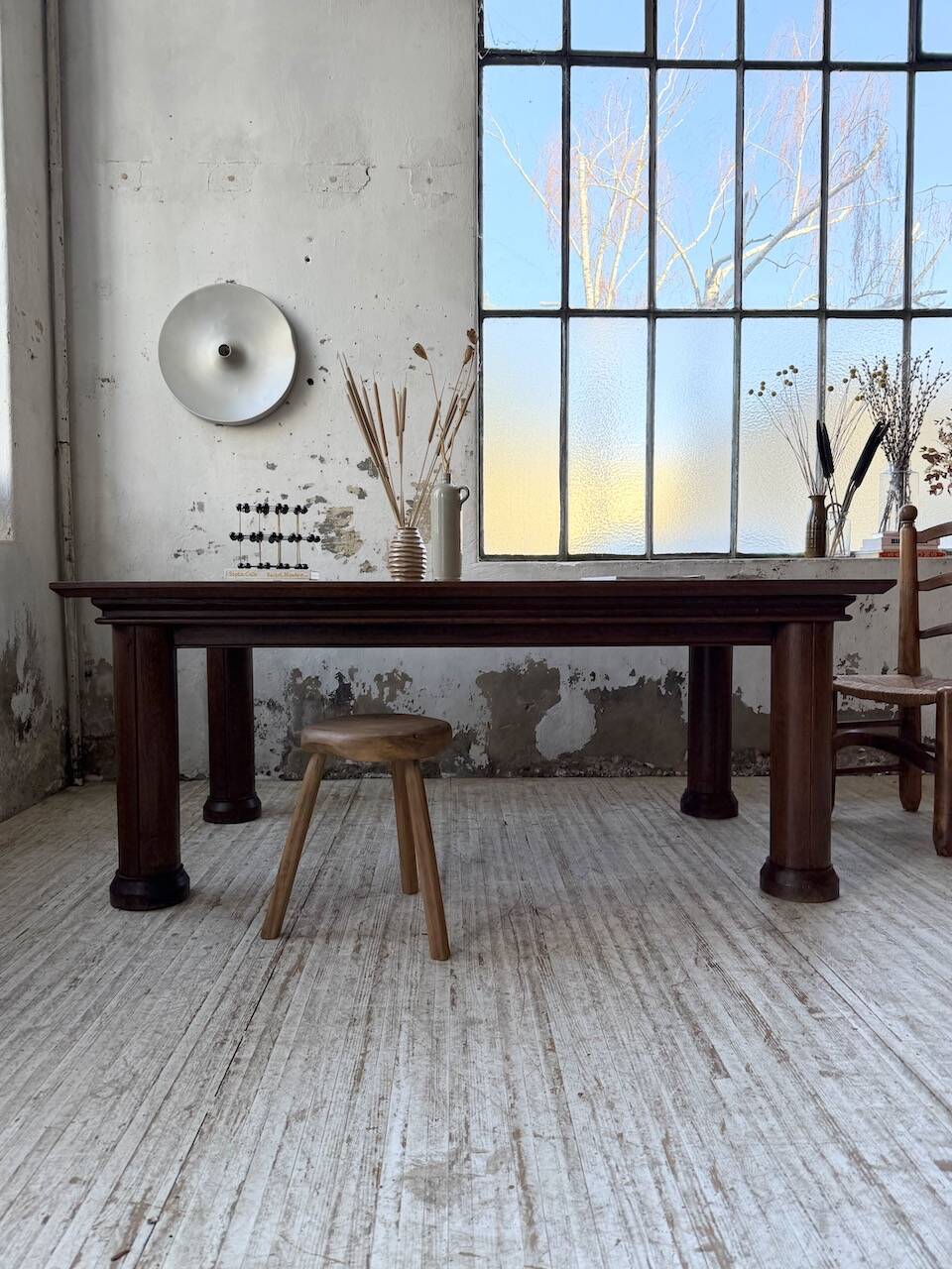 Dudouyt oak dining table 1940