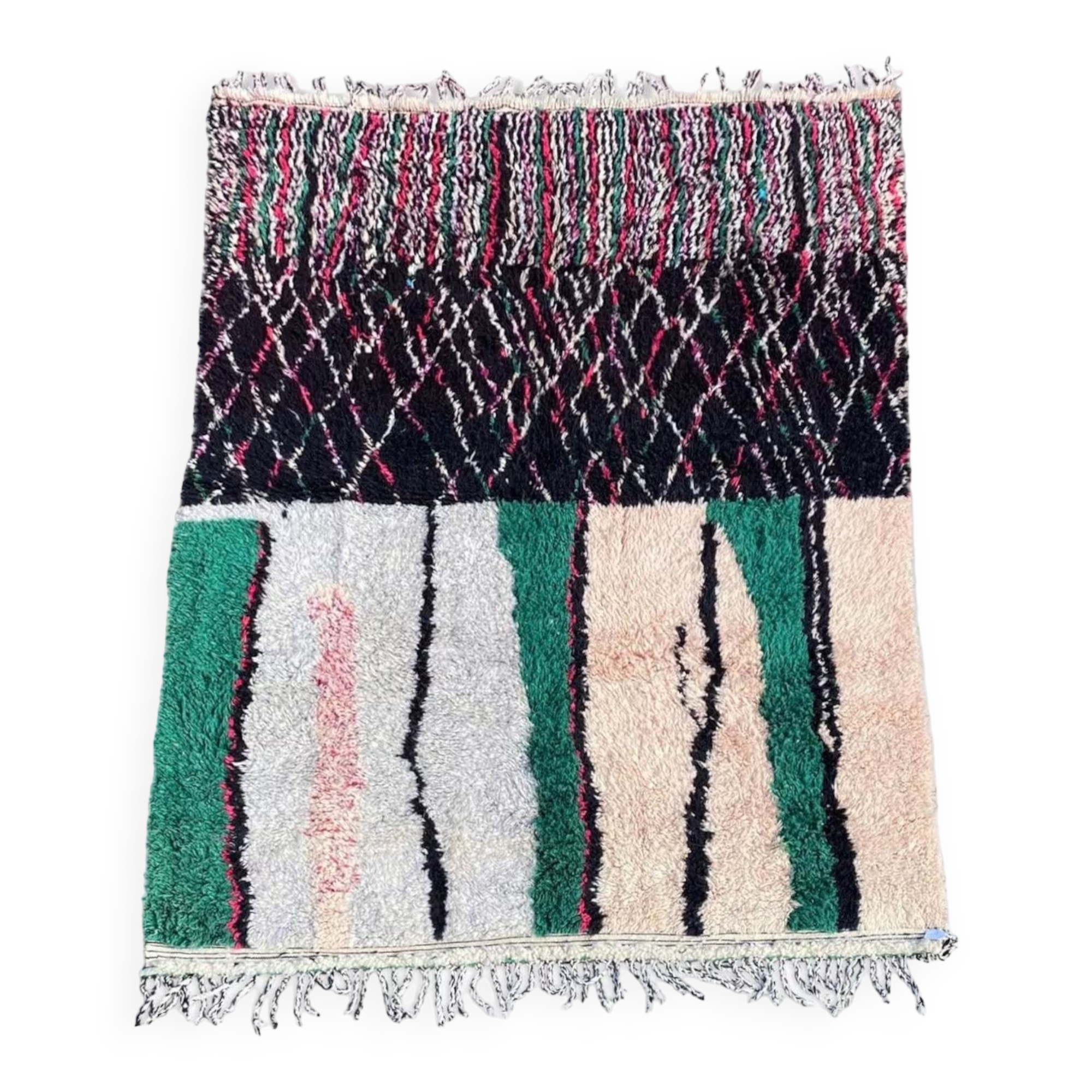 Modern Moroccan Carpet hand-woven wool, 200x285 cm