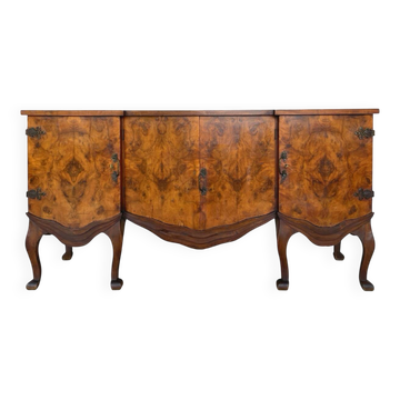 Walnut buffet, antique Italian, 1930s.