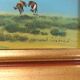 Mongolia landscape painting signed frame