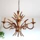 Hollywood Regency style ear of wheat chandelier, circa 1960