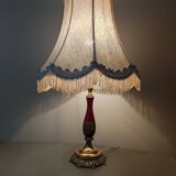 Chiseled bronze foot lamp