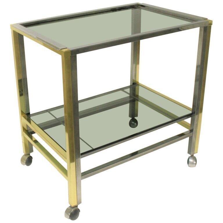 Vintage brass trolley, 1970s