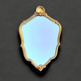 Antique wall mirror in golden resin - 43 x 66 cm