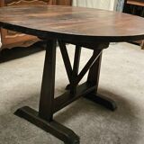 Small oval folding wine table