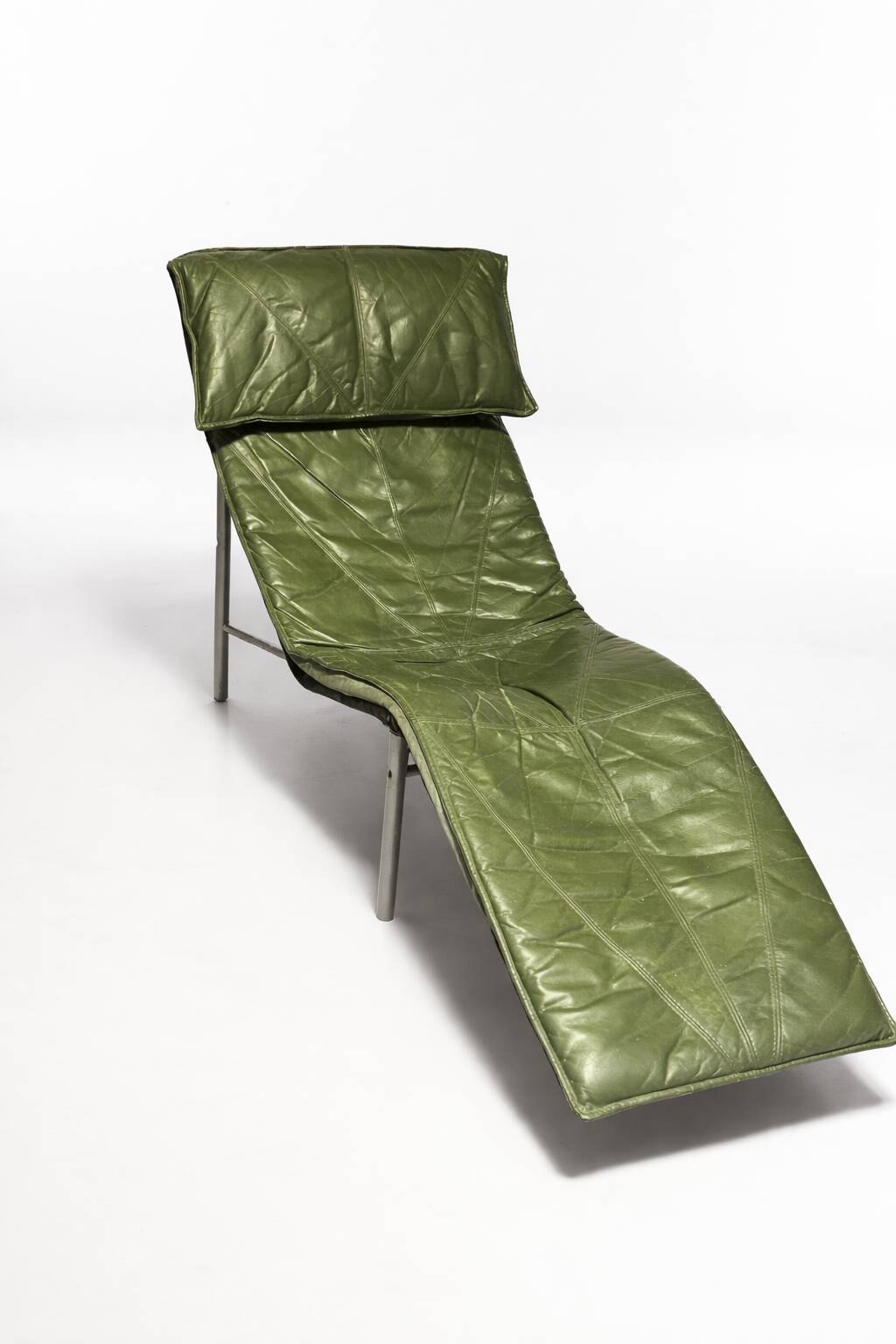 SKYE chaise longue – Tord Björklund for IKEA – 1970s – Green leather