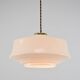 Vintage Mid-Century Modern White Glass Pendant Lamp