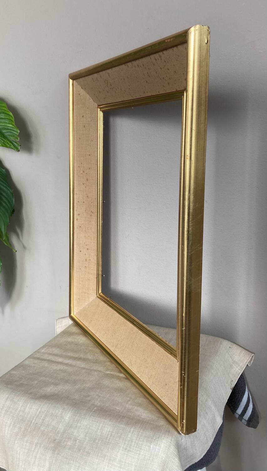 Frame in gilded wood and fabric 1950s/60s